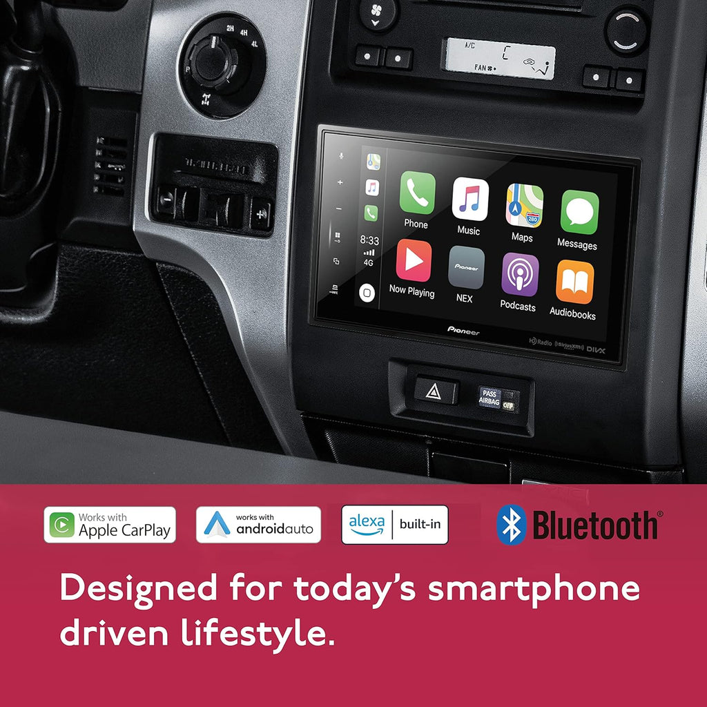 Pioneer DMH-C5500NEX 8-inch Digital Media Receiver with Wireless CarPlay and Android Auto L65334