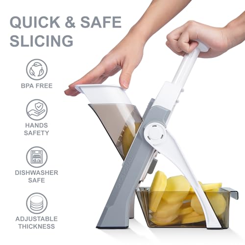 SUPMAKIN Mandoline Slicer, Adjustable 0.1-8 mm, for Vegetables & Potatoes M201584