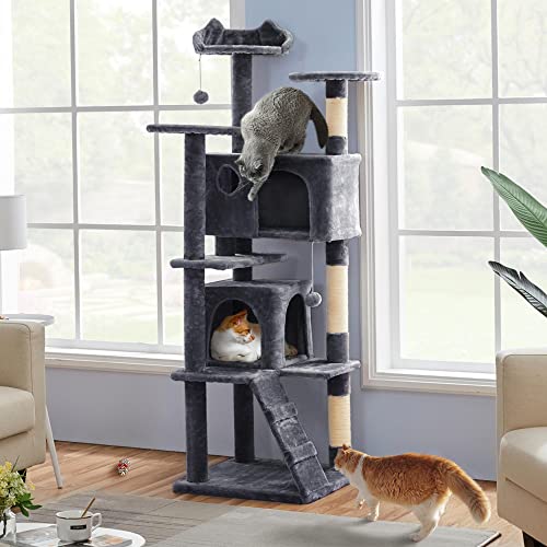 Yaheetech 54in Cat Tree Tower Condo Furniture with Scratch Post Y196
