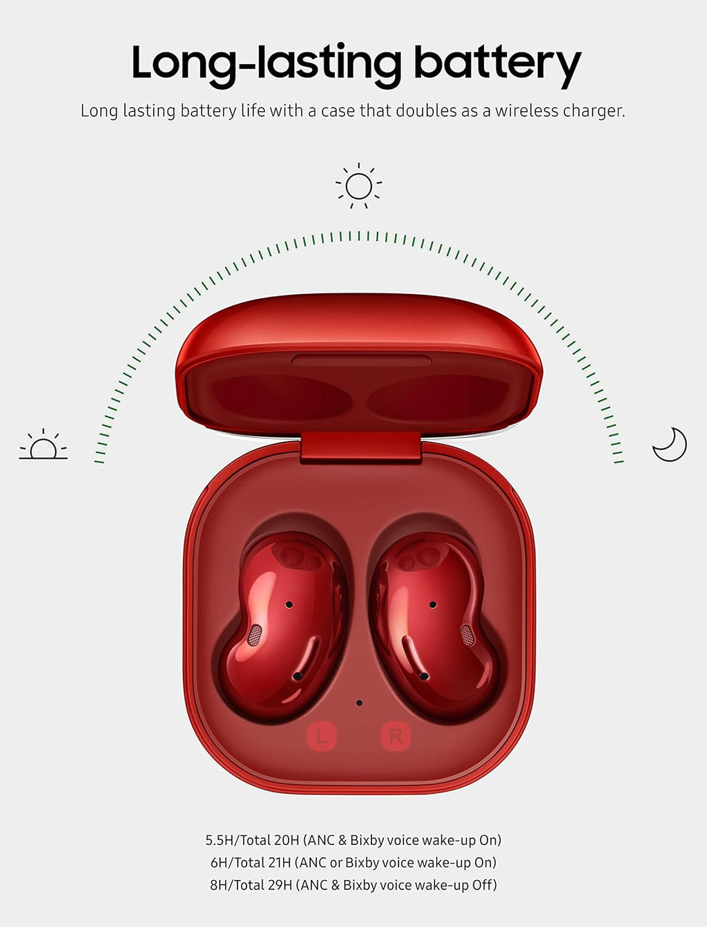 SAMSUNG Galaxy Buds Live True Wireless Earbuds with Active Noise Cancelling, Mystic Red K945960
