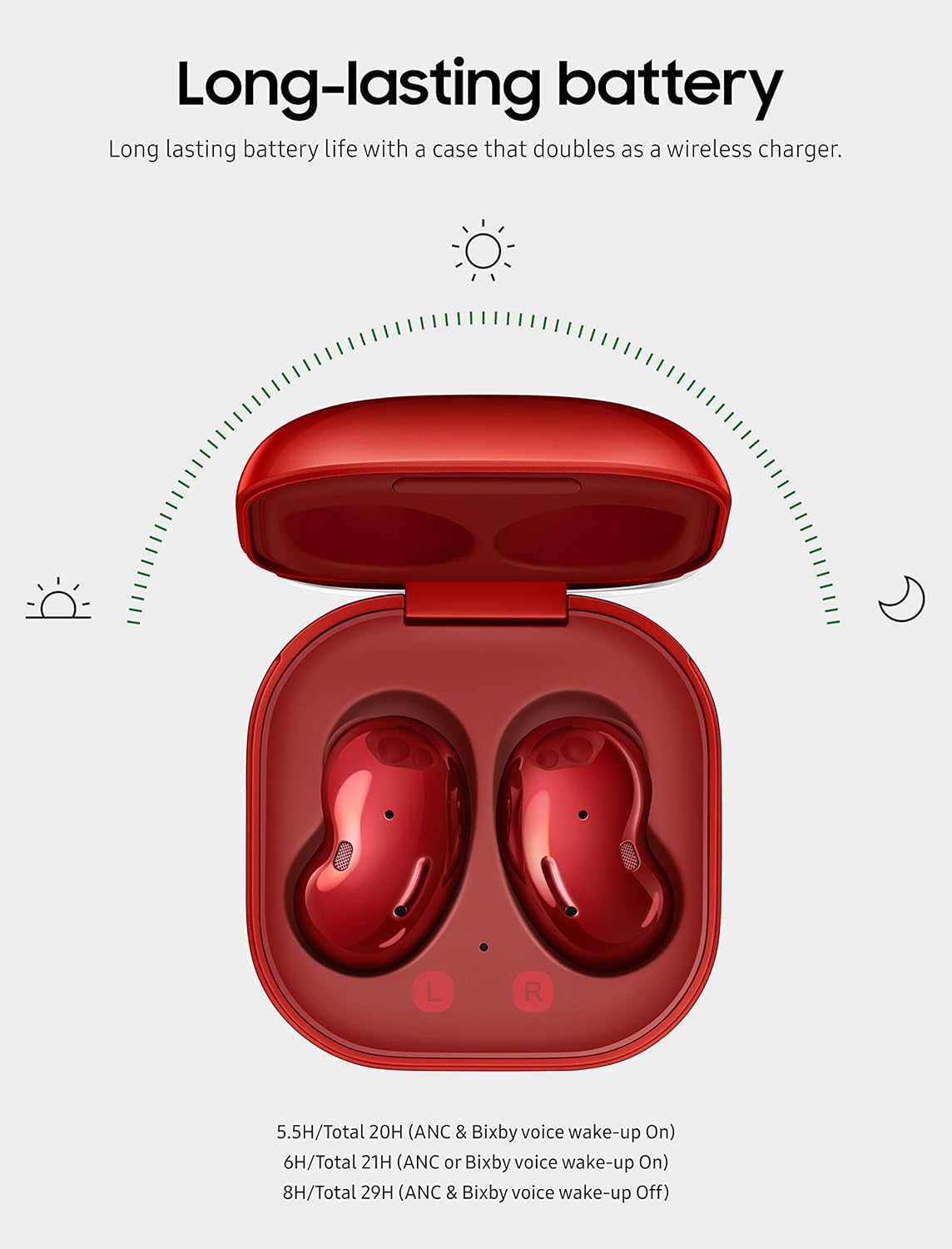 SAMSUNG Galaxy Buds Live True Wireless Earbuds with Active Noise Cancelling, Mystic Red K945960