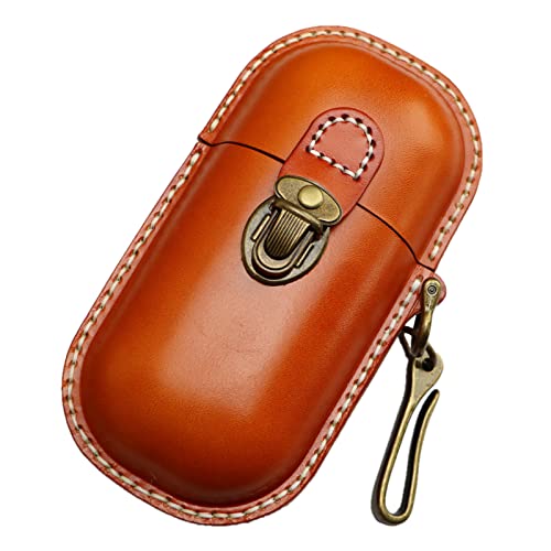 Handmade Leather Eyeglass Case Hard Shell Retro Men And Women Sunglasses Nearsighted Glasses Hooks Protection Box