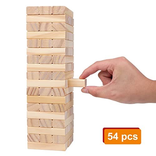 Classic Wooden Tumbling Tower Game with Carry Case L140583