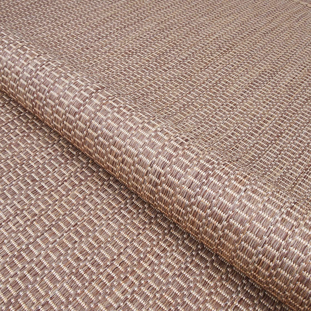 Couristan Recife Saddle Stitch Indoor/Outdoor Area Rug, 7'6", Cocoa Brown-Natural I1448