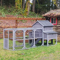 Aivituvin Extra Large 137in Chicken Coop for 8-10 Chickens,Outdoor Wooden Hen House Poultry Cage Large Run with 6 Nesting Boxes, 6 Perches