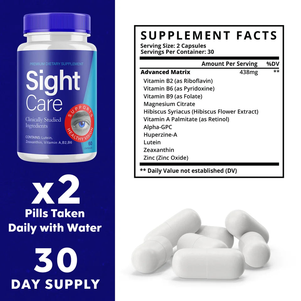 Sight Care Eye Supplement for Vision Health, 60 Capsules R475