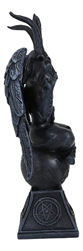 Ebros Large 16" Tall Sabbatic Goat Idol Baphomet Seated Statue Figurine O864