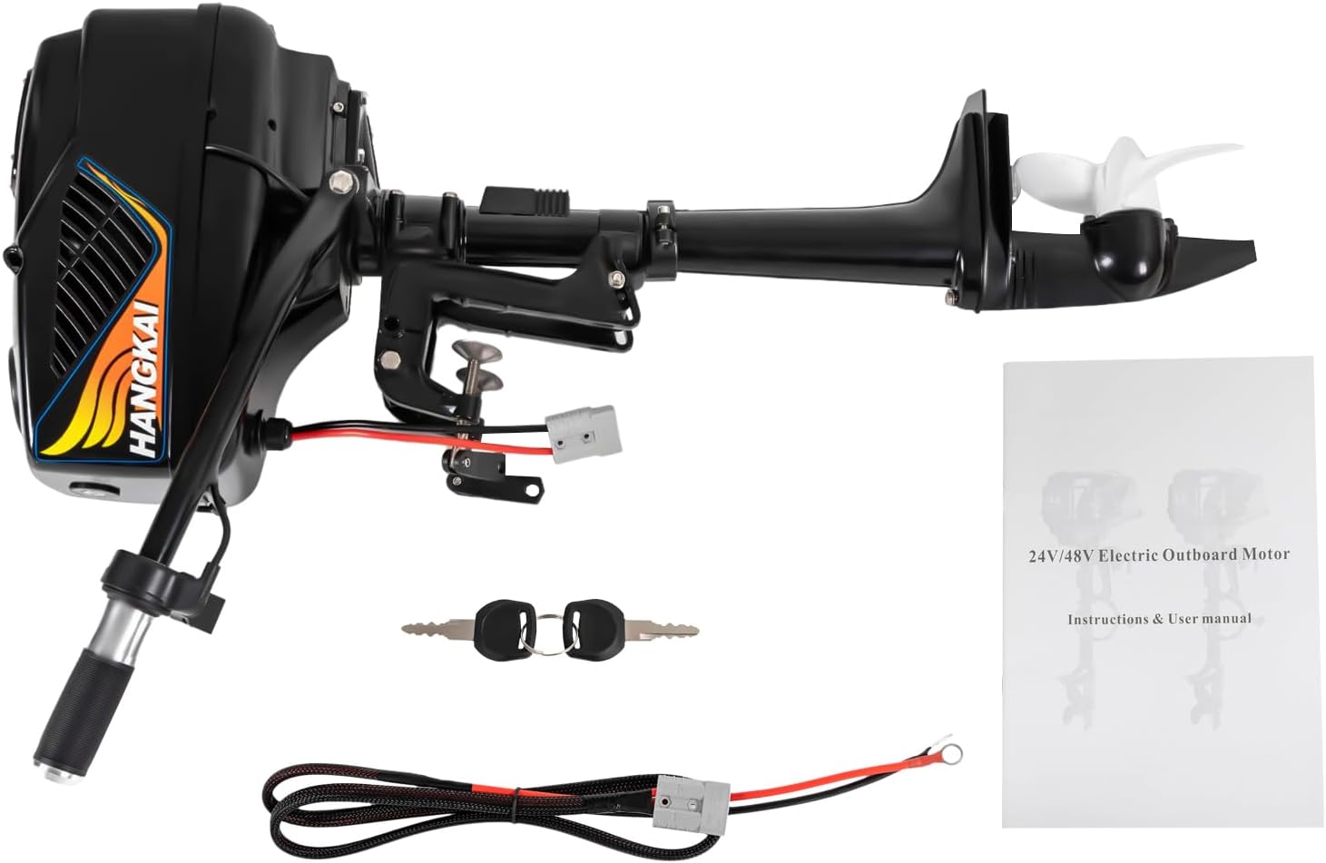 Short Shaft Electric Outboard Motor 1200W Brushless for Fishing Boats Kayak B3895