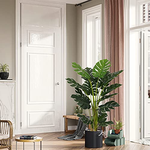 VIAGDO Artificial Monstera Deliciosa Plant 4ft Tall, Faux Tropical Palm for Home Office Decor F5082