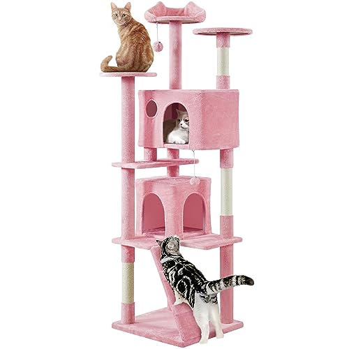 Yaheetech 54in Cat Tree Tower Condo Furniture with Scratch Post Y196