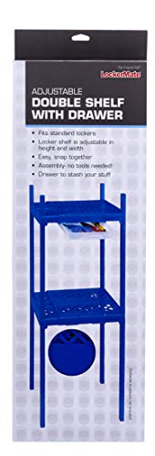 LockerMate Double Locker Shelf, Adjustable, Black Z4603
