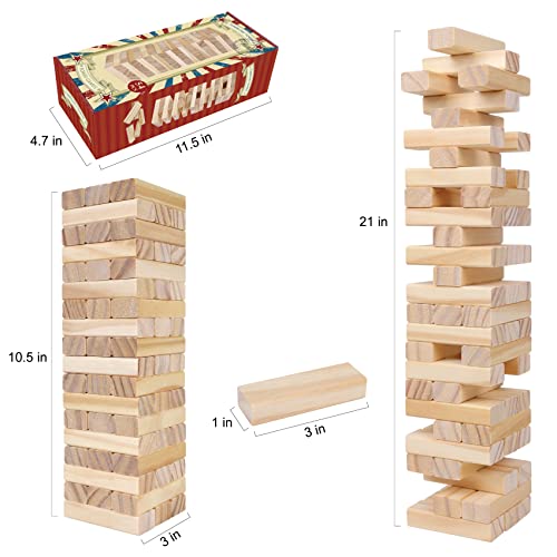 Classic Wooden Tumbling Tower Game with Carry Case L140583