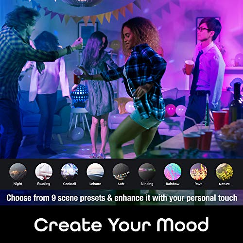 Geeni Prisma Plus BR30 LED Smart Light Bulb, Dimmable RGB WiFi, 4 Pack V505