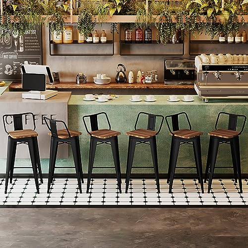 Andeworld 30 Inch Swivel Bar Stools Set of 4 Counter Height Industrial Metal N1695
