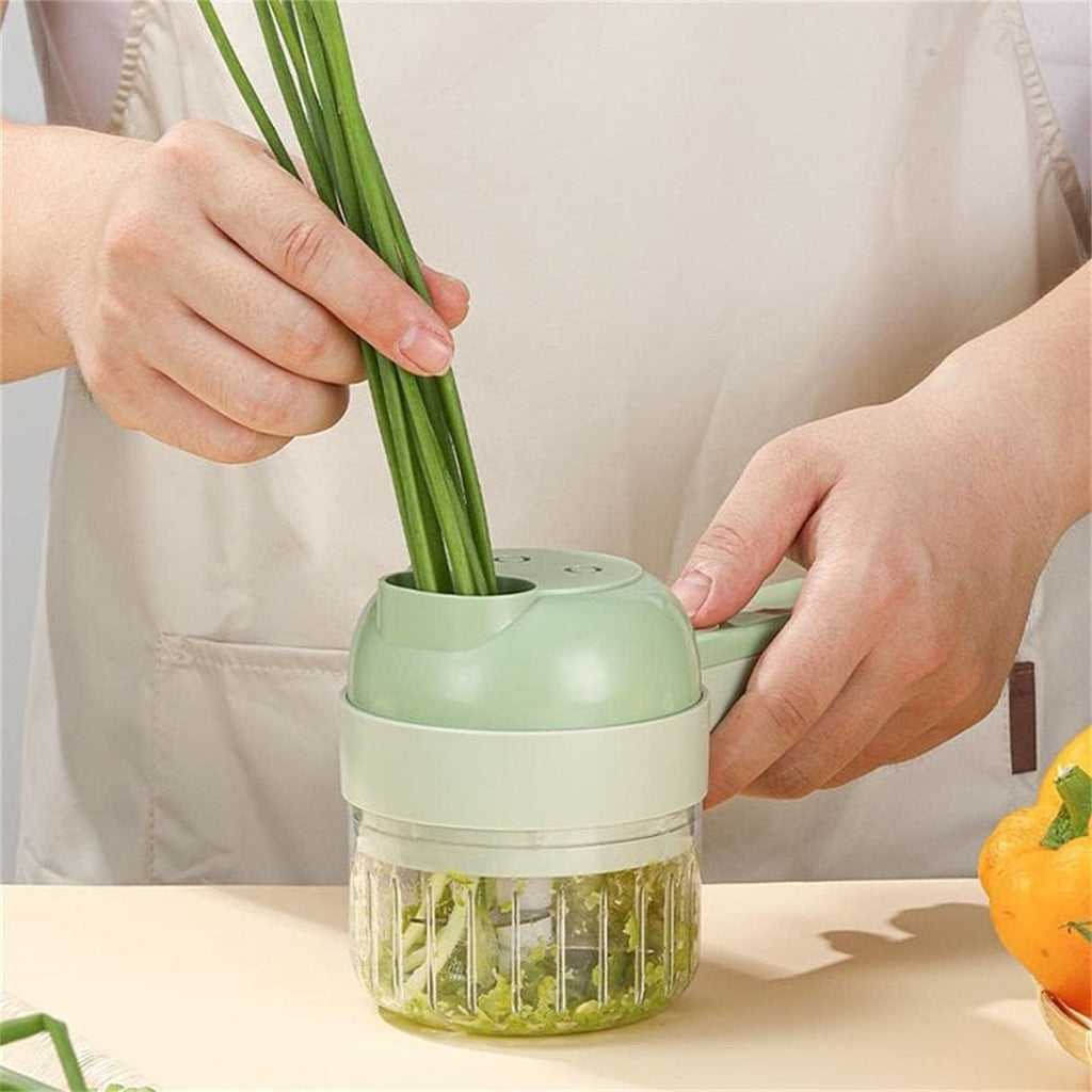 Electric Vegetable Cutter Set - 4 in 1 Portable Rechargeable Food Chopper T81260