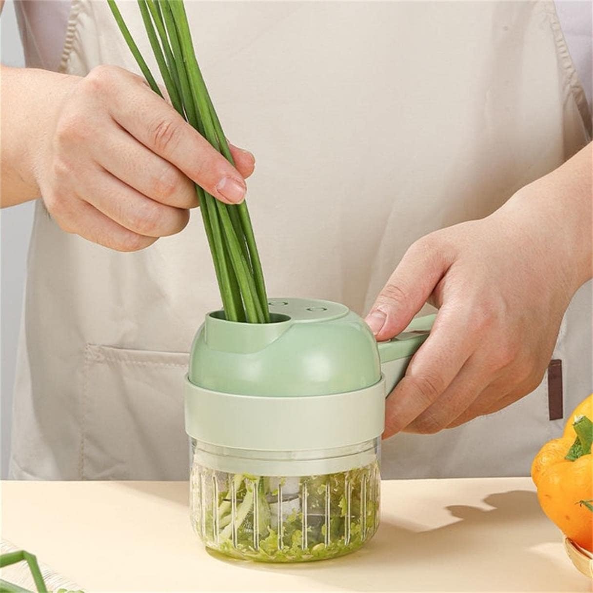 Electric Vegetable Cutter Set - 4 in 1 Portable Rechargeable Food Chopper T81260
