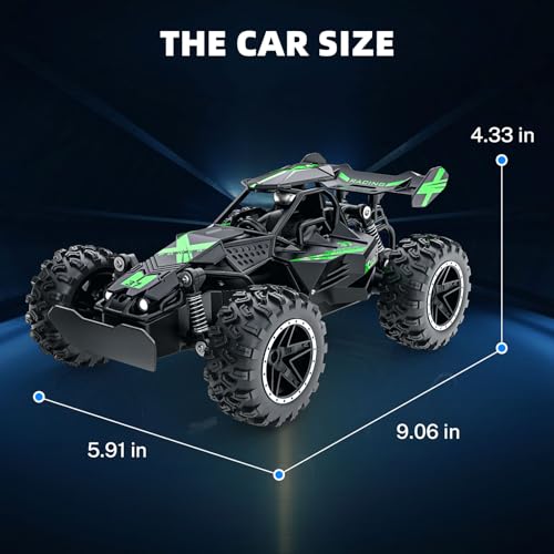 ACAMMZAR Remote Control Car, 1:18 High Speed RC Truck, Green I144