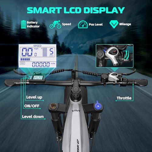 Vivi ACE01 Electric Bike for Adults, 26" Fat Tire, 25MPH T72708