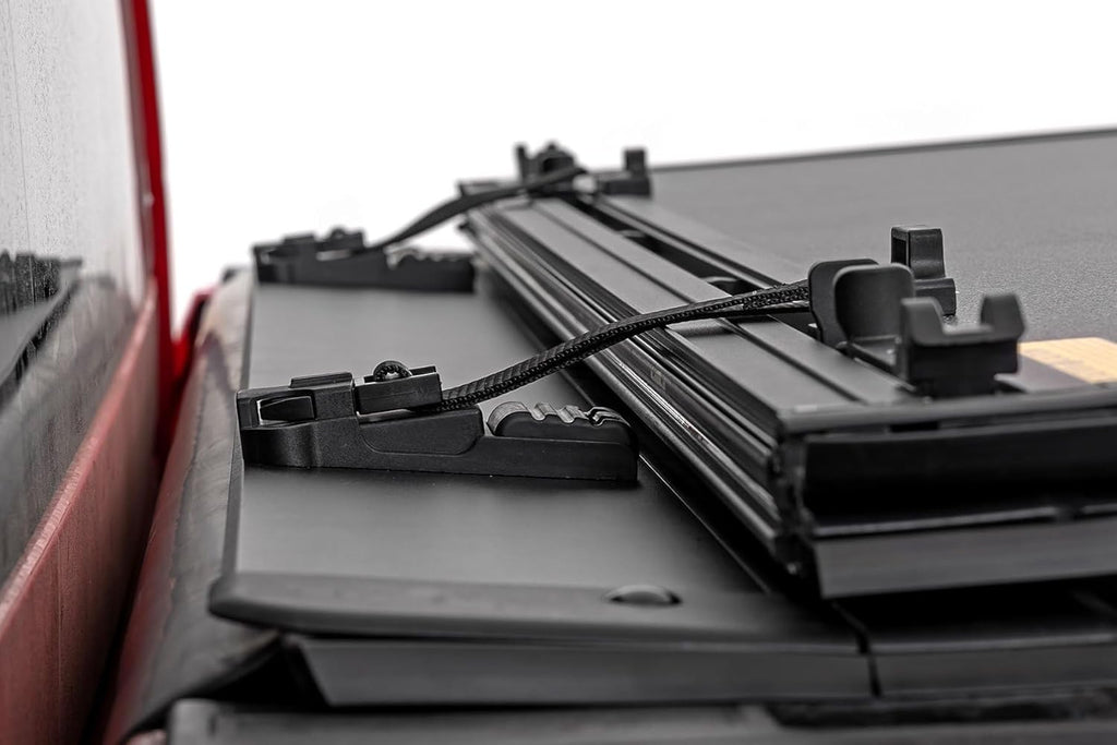 Rough Country Hard Tri Fold Truck Bed Cover for Chevy Silverado 1500 / GMC Sierra 1500 (2019-2024) Y49826