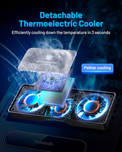 Laptop Cooling Stand with 360° Rotation and Detachable Thermoelectric Cooler A4721