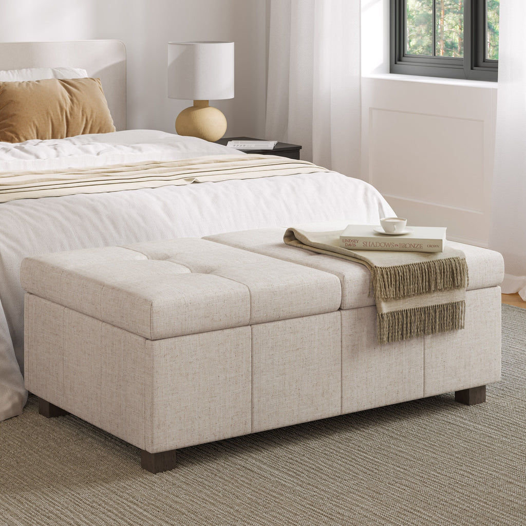 CorLiving Double Storage Ottoman Bench Y84802