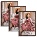 HLiWEGNS 3Pack 20x27 Picture Frame, Matte Gold 20x27 Puzzle Frame, Wall Gallery Frame 27x20 Frame, Modern Golden Picture Frame for Print, Photo, Artwork, Puzzle, Movice Poster Display