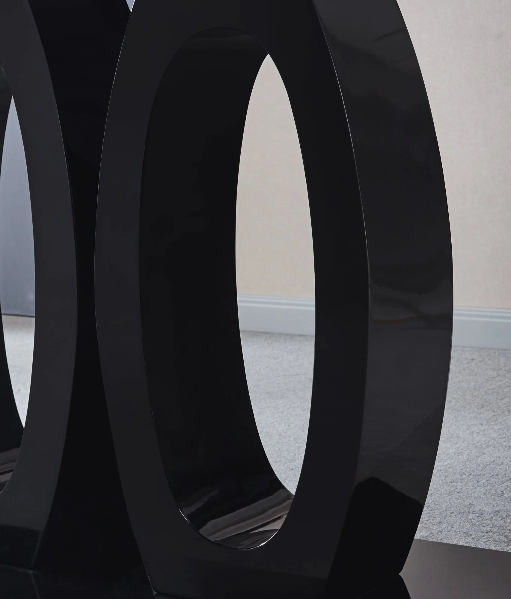 Contemporary Tempered Glass Double Pedestal Dining Table M27036