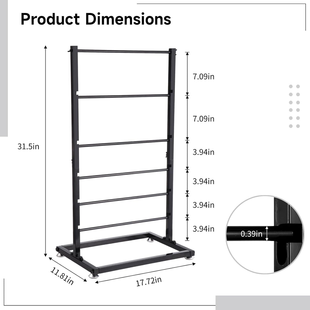 6-Tier Ribbon Holder, Metal Spool Organizer, Countertop Display Shelf N601555