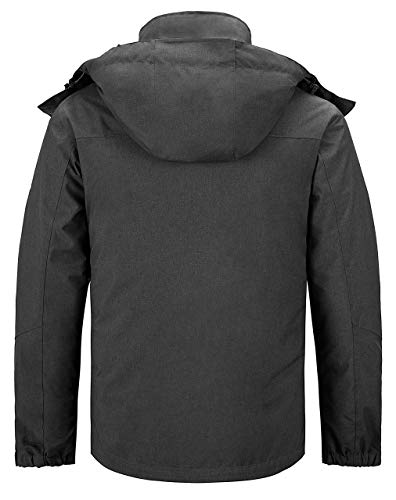 wantdo Men's Warm Winter Down Jacket Hooded Waterproof Snowboarding Coat K651327