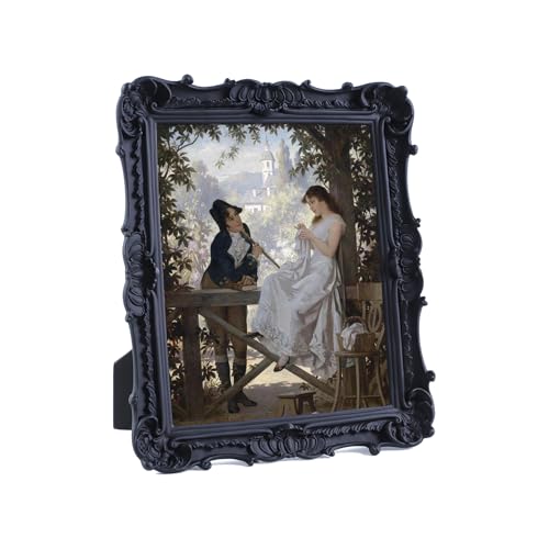 Antique Picture Frames 8x10 Vintage Victorian Ornate with Glass, Black S55546