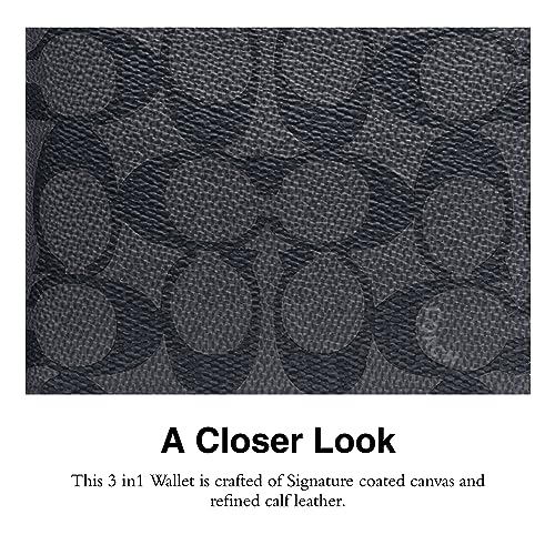 Coach 3-in-1 in Signature Charcoal/Black H1846