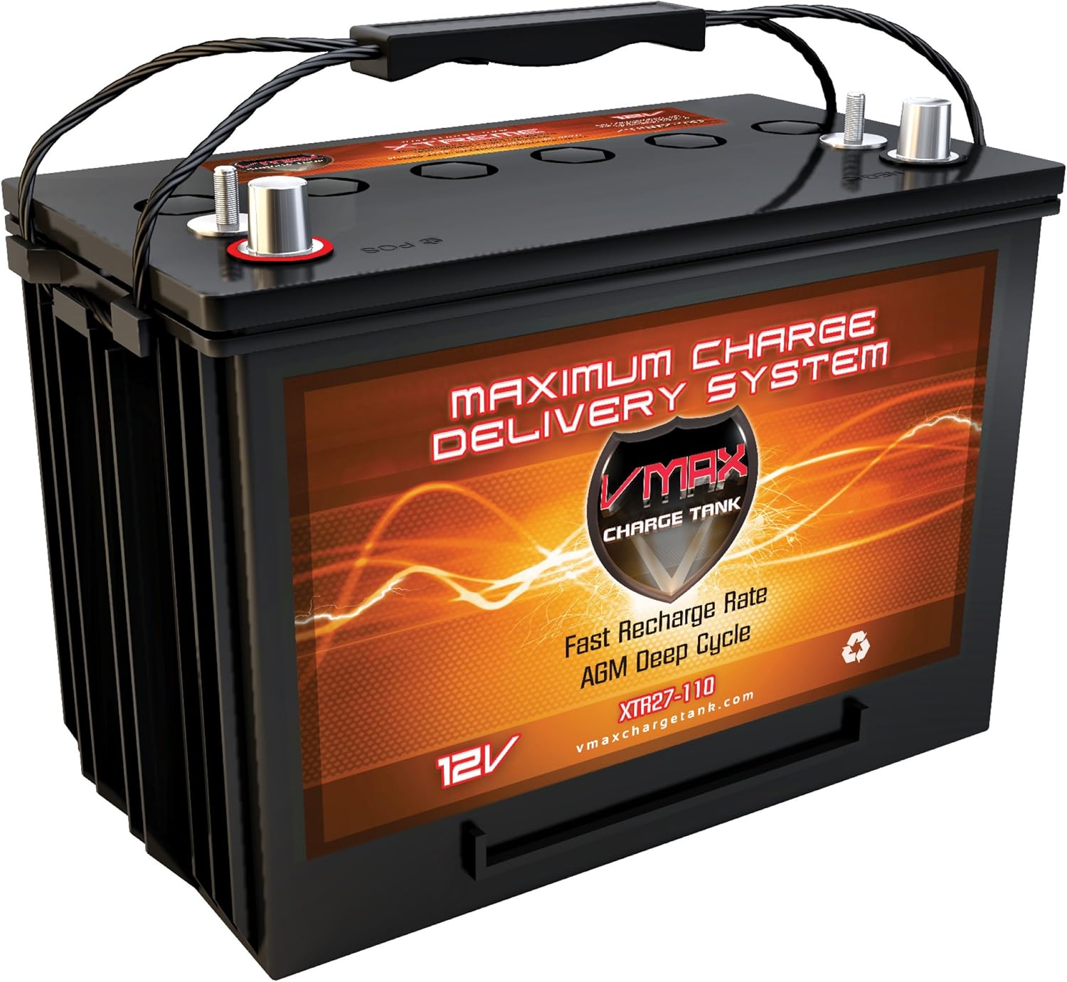 VMAX XTR27-110 Sealed Maintenance Free Battery AGM Deep Cycle Group 27 12V 110Ah