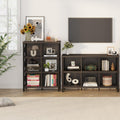 FATORRI Industrial Cube Bookcases and Bookshelves (Walnut Brown)