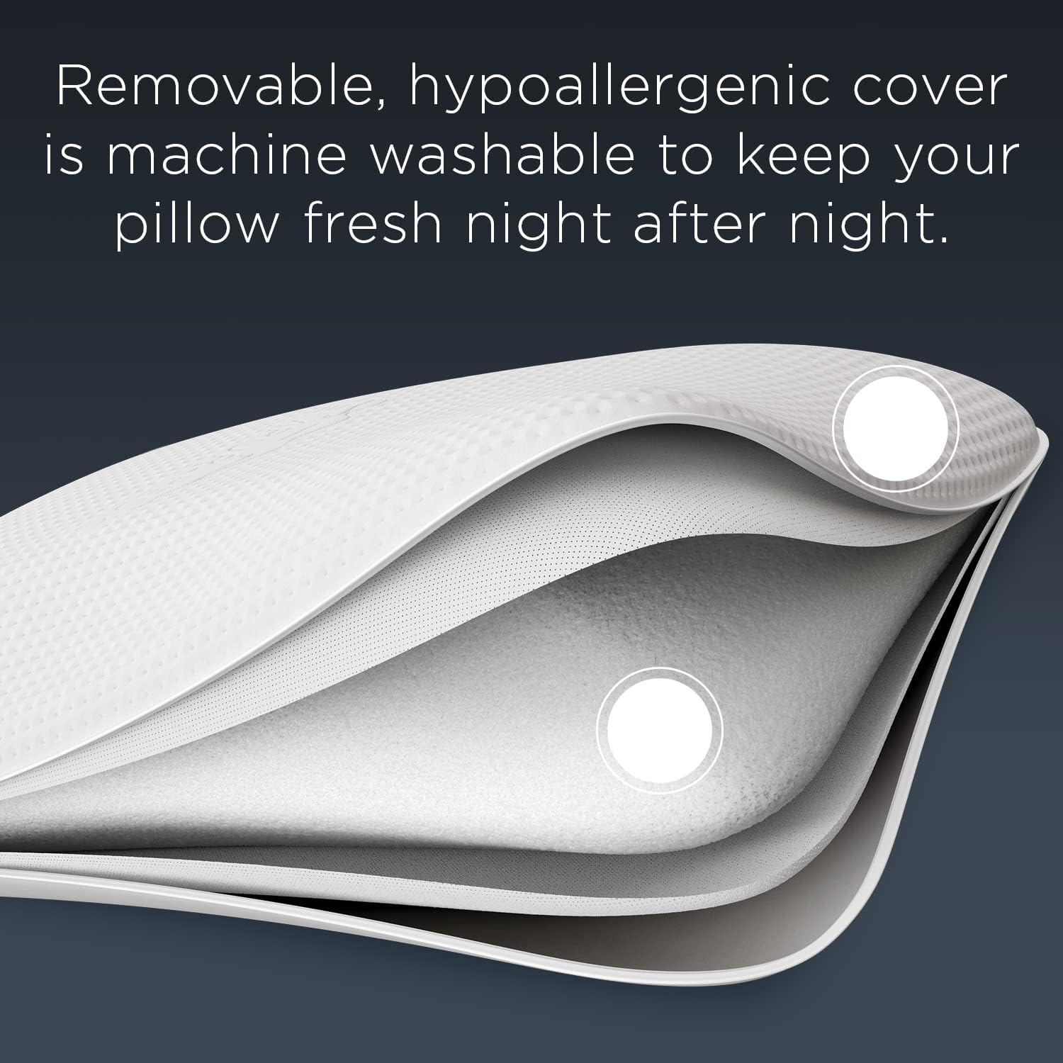 Tempur-Pedic Symphony Memory Foam Pillow, Standard, White V487757