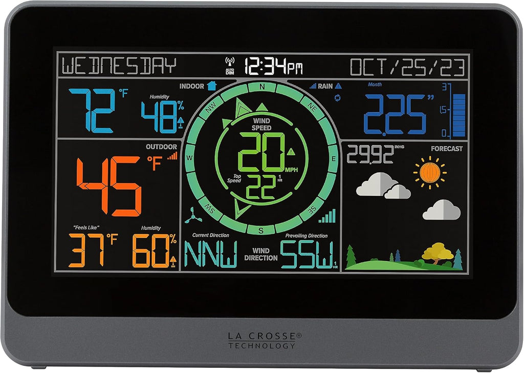 La Crosse Technology 328-1415 Wireless Color Weather Station with Cyclone Sensor R44250