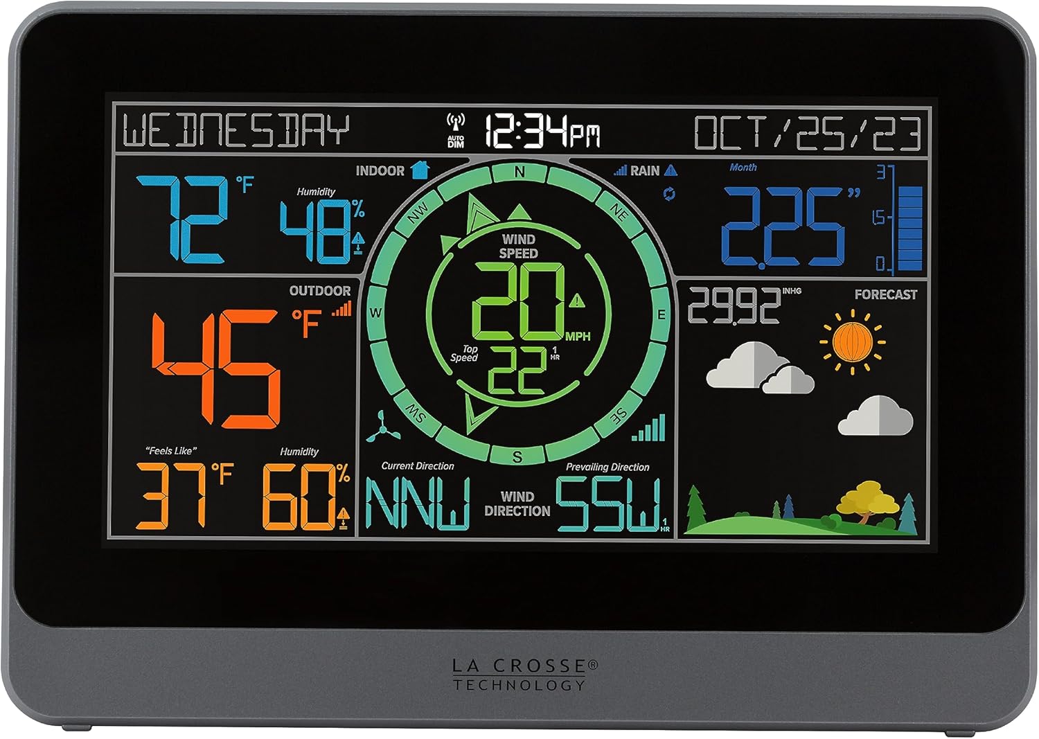 La Crosse Technology 328-1415 Wireless Color Weather Station with Cyclone Sensor R44250