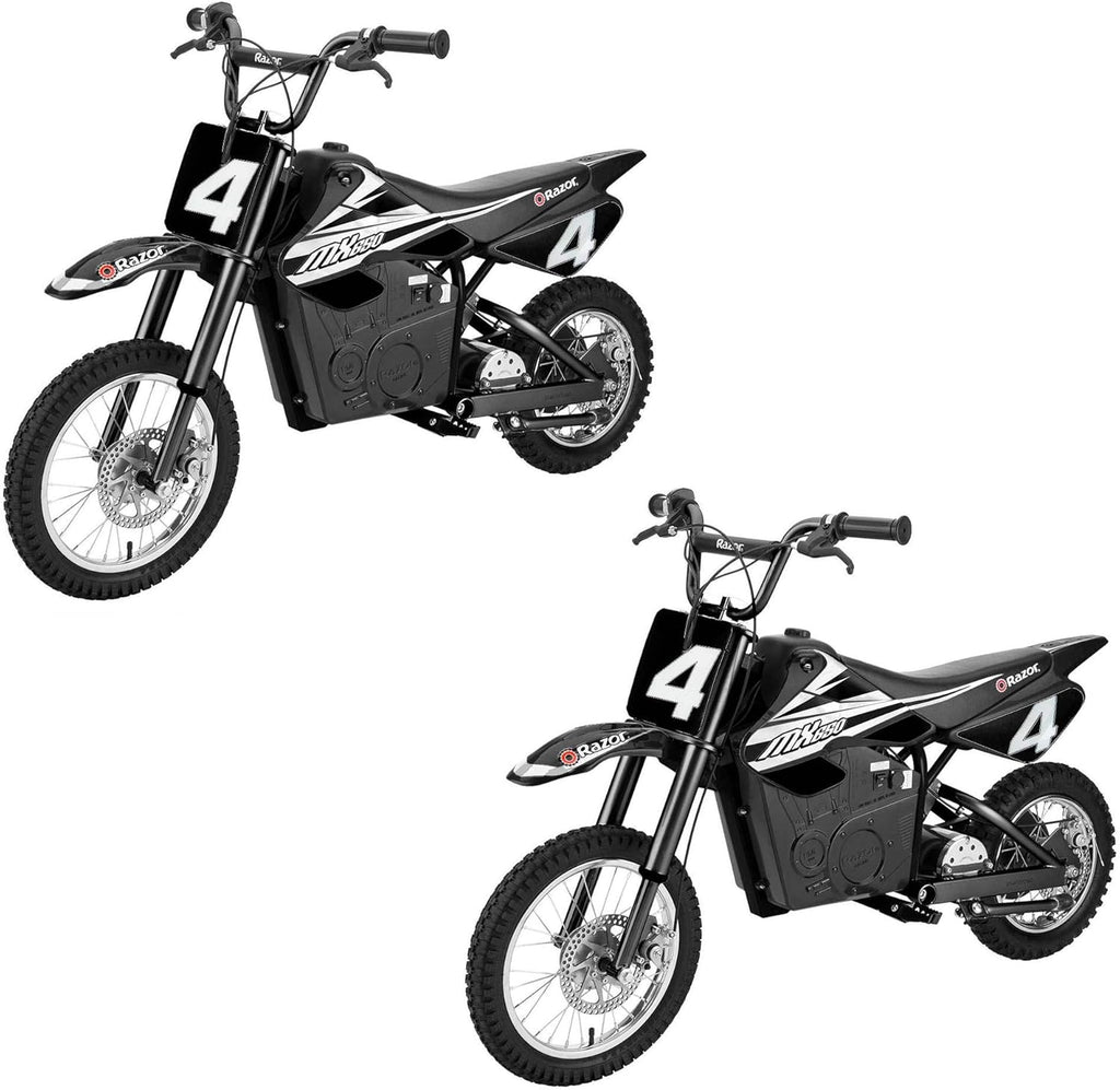Razor MX650 Electric Dirt Bike, Black (2 Pack)