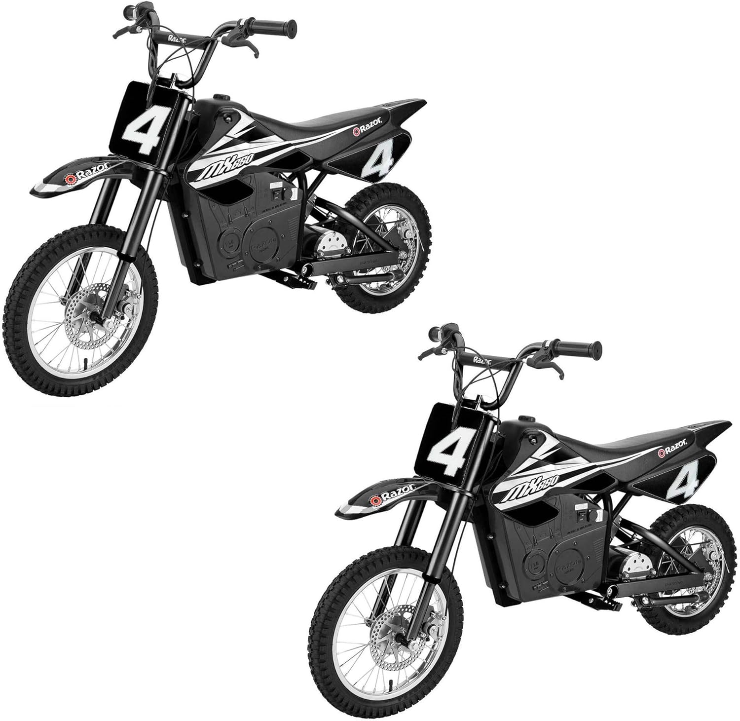 Razor MX650 Electric Dirt Bike, Black (2 Pack)