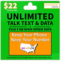 SpeedTalk Mobile Cellular Prepaid Plan for Smart Phones & Cellphones - Unlimited Talk & Text + 500 MB Data - 5G/4G/LTE Nationwide Coverage - 30 Day Service - Universal SIM Card Included