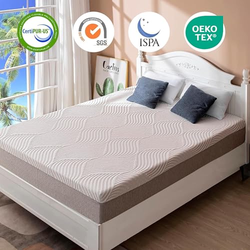 Twin 6 Inch Memory Foam Mattress in a Box, Medium Firm Cooling Gel, CertiPUR-US Y7762