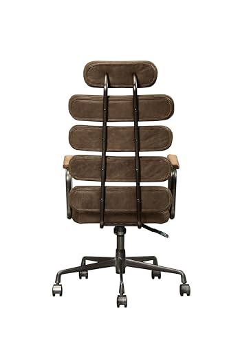 ACME Furniture Calan Office Chair, Retro Brown Leather W875