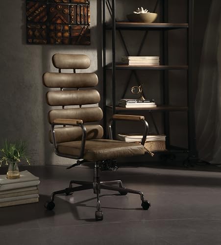 ACME Furniture Calan Office Chair, Retro Brown Leather W875