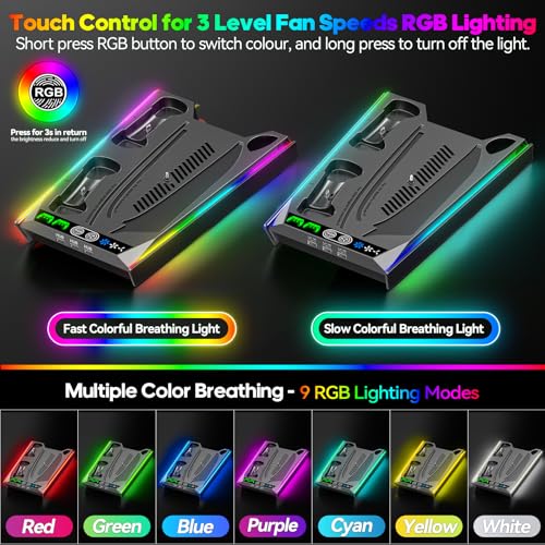 PS5 Stand with Cooling & Charging Station for Disc & Digital Console U78876