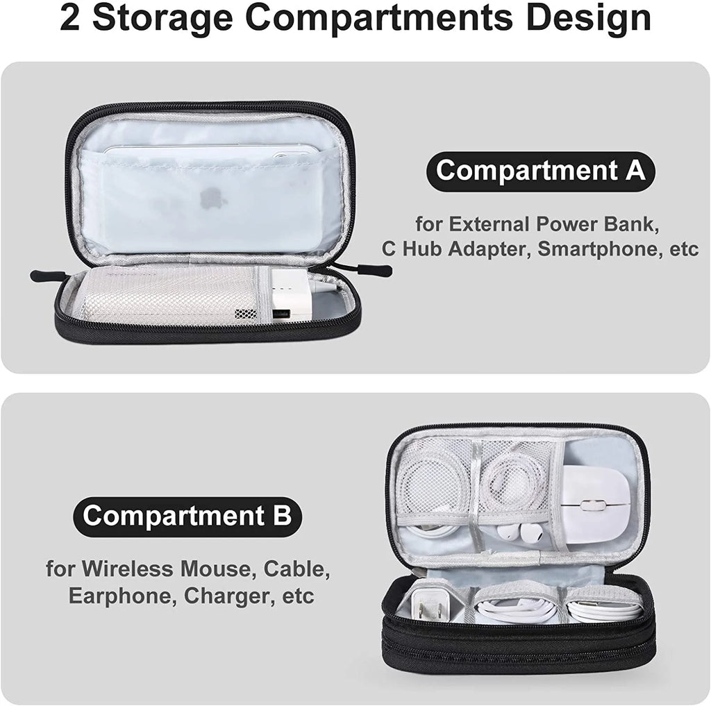 Medium Cable Charger Organizer Bag for Electronics Travel Storage - Light Grey R58486