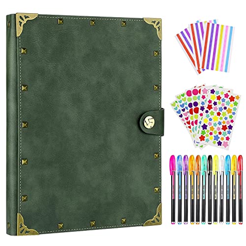 ZEEYUAN Scrapbook Album Leather Photo Album Memories DIY Scrap Book 10.8"x8.6" Large Family Photo Book Refillable 60 Pages for Anniversary Valentines Birthday Gifts