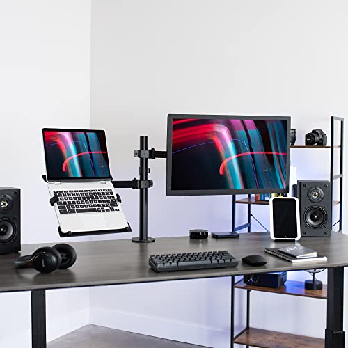 VIVO Full Motion Monitor and Laptop Desk Mount, Dual Arm VESA Stand, Fits 32 inch, STAND-V102C X915
