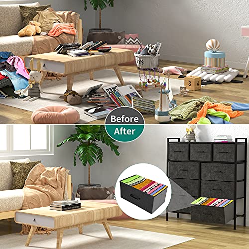 YITAHOME 9-Drawer Fabric Dresser with Steel Frame, Light Grey H6688