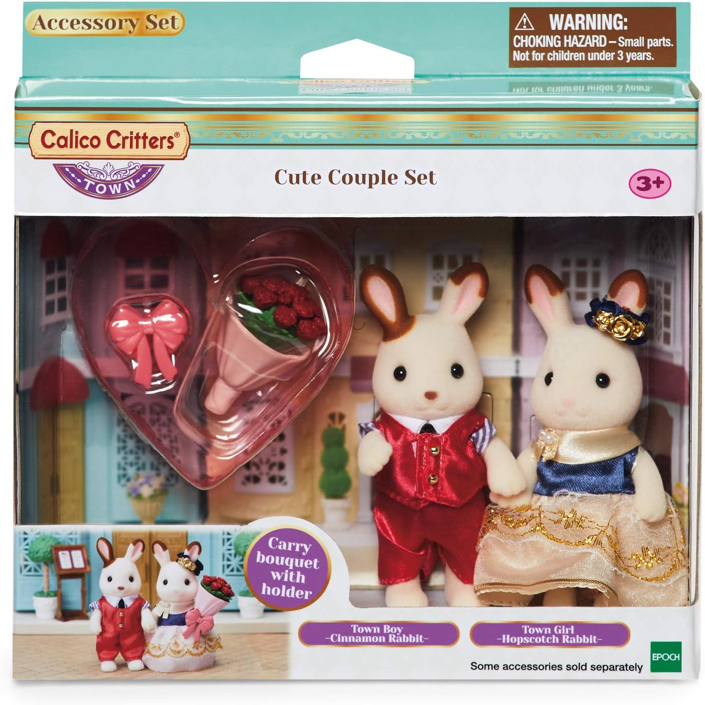 Calico Critters Town Series Cute Couple Set, 2 Collectible Doll Figures A564