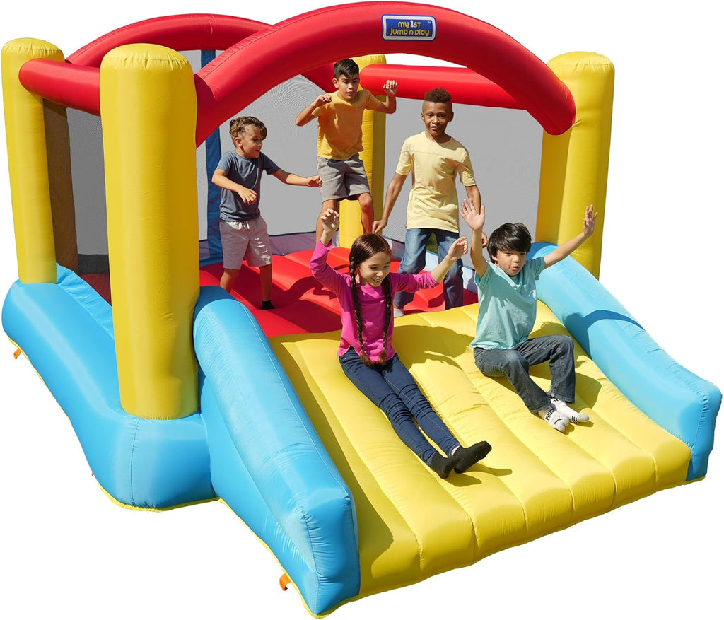 Sportspower 12.5' x 9.5' x 6.8' My First Jump N Play Inflatable Bounce House with Air Blower