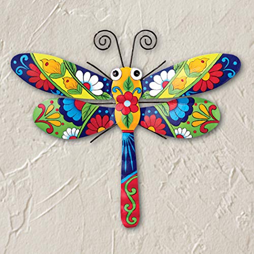 Colorful Metal Talavera-Style Butterfly Garden Wall Art A537142